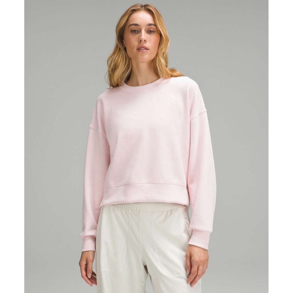 Lululemon Softstreme Perfectly Oversized Cropped Crew Flush Pink